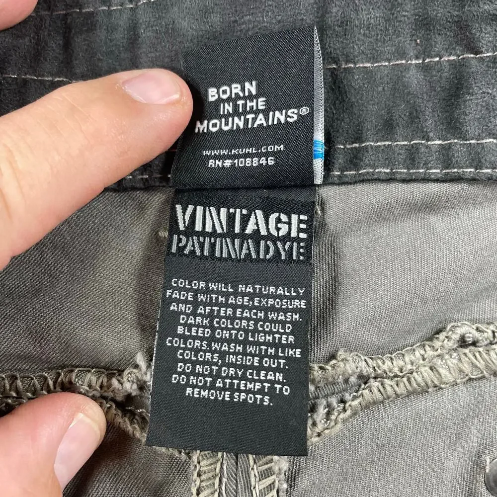 Kuhl Rebel Saddle-Stitched Jeans Men's 34X30 Gray Twill Fabric Outdoor Trail